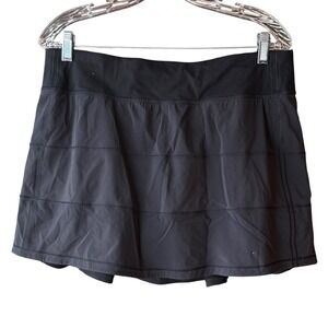 Lululemon Pace Rival Skirt Black Athletic Tennis Pickleball Size 10 Tall